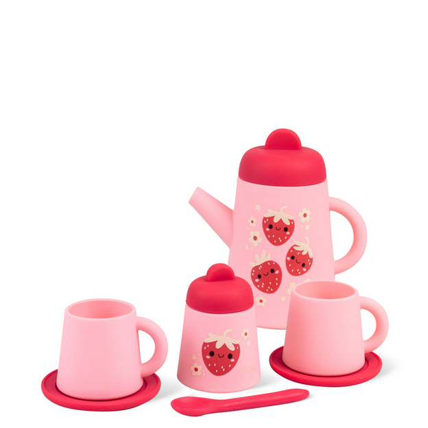 Silicone Tea Set - Strawberry Patch