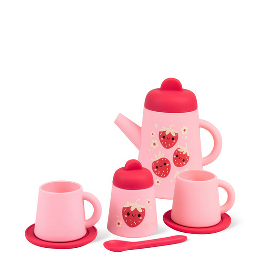 Silicone Tea Set - Strawberry Patch