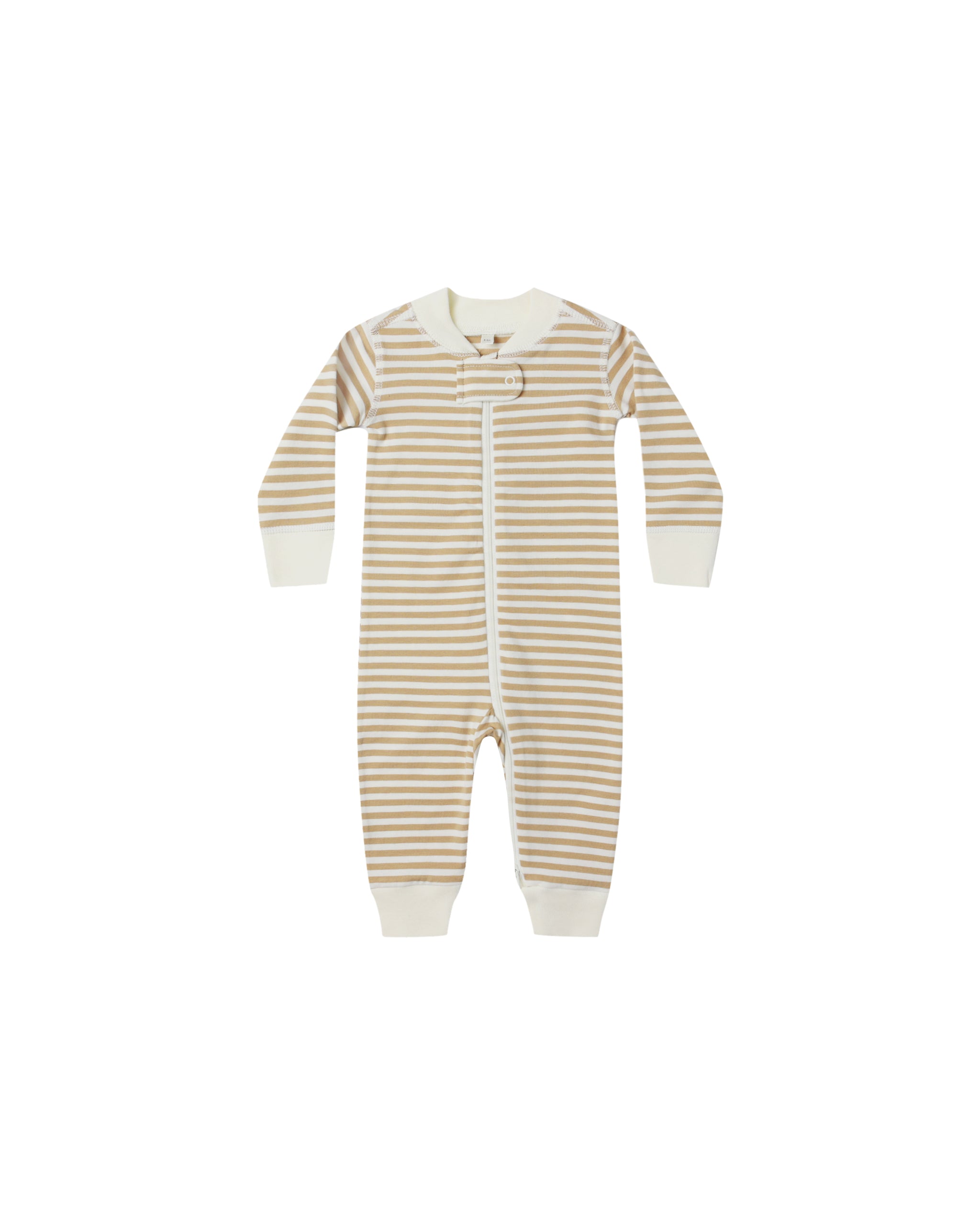 ZIP LONG SLEEVE SLEEPER || GOLD STRIPE
