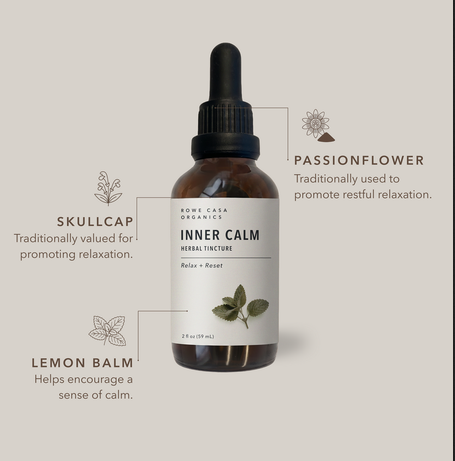 Inner Calm Herbal Tincture (Anxiety Support Tincture) | 2 Oz
