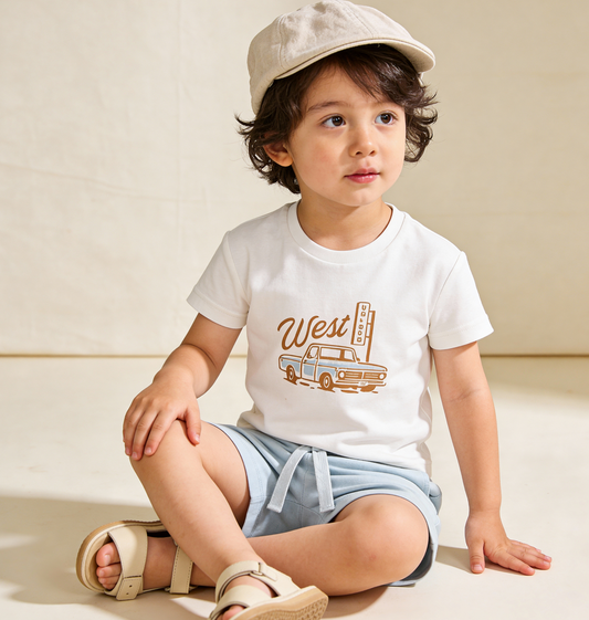 Organic Graphic Tee & Shorts Set - Wild West