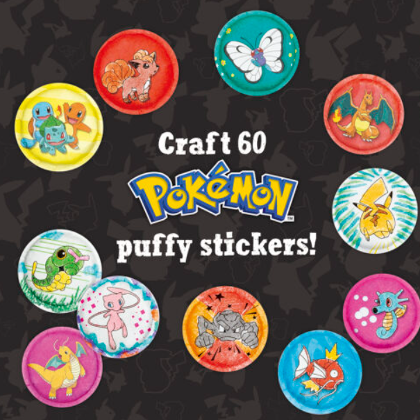 POKEMON COLOR IN 3D  PUFFY STICKERS