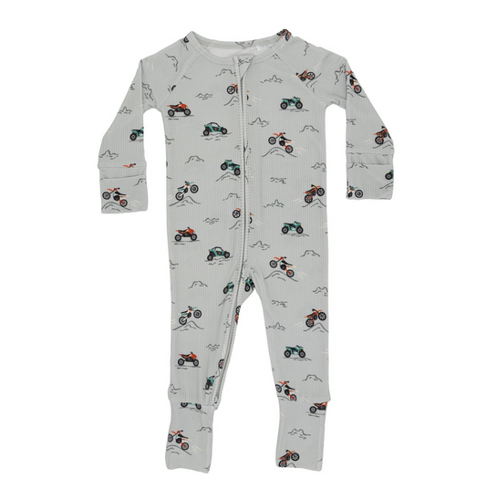 Little Riders Small Ribbed Zip Romper