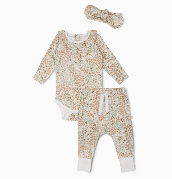 Gardenia Ruffle Onesie + Pant Set -