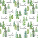 Sugar + Maple Plush Minky Fleece Personalized Blanket | Pine Tree