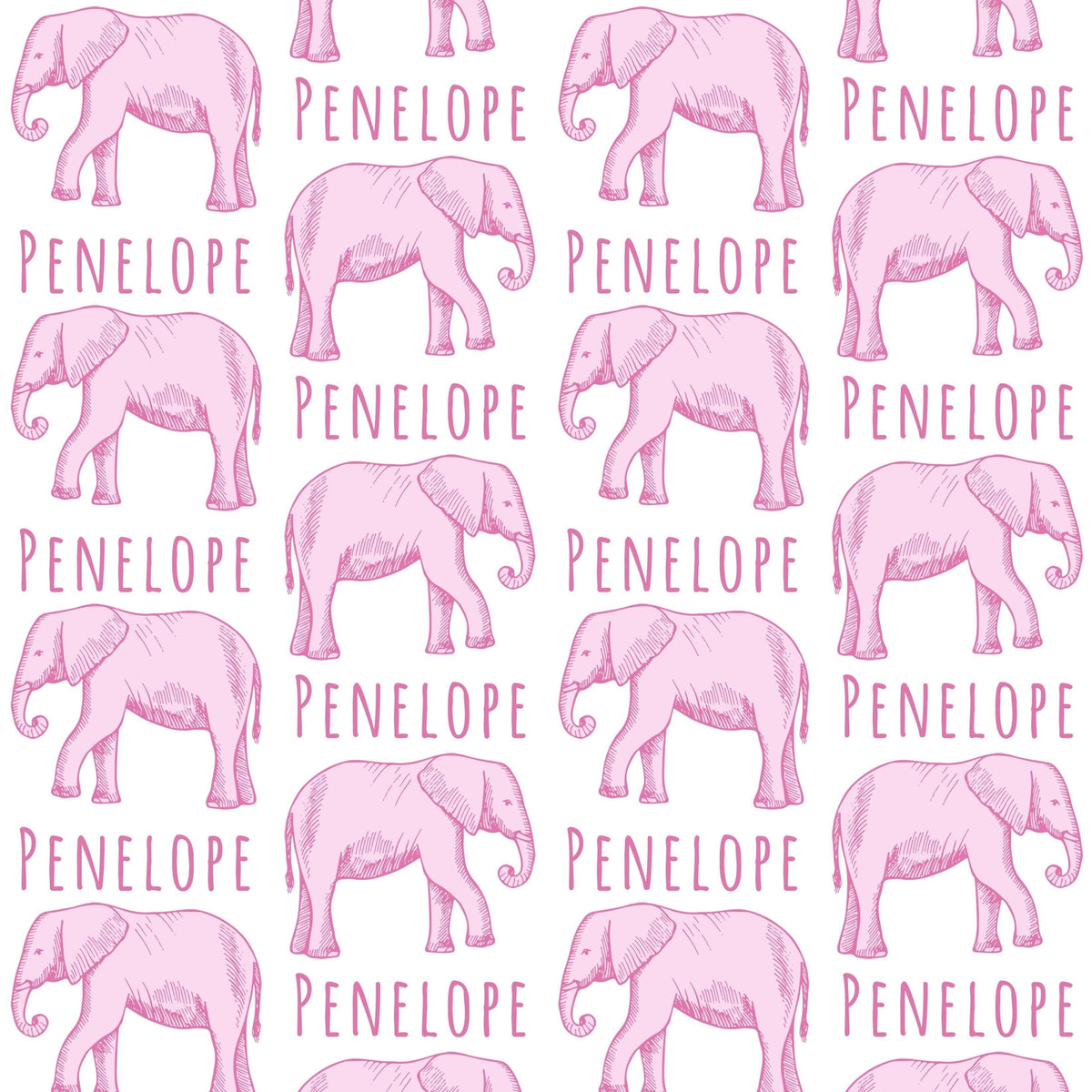 Sugar + Maple Plush Minky Fleece Personalized Blanket | Elephant