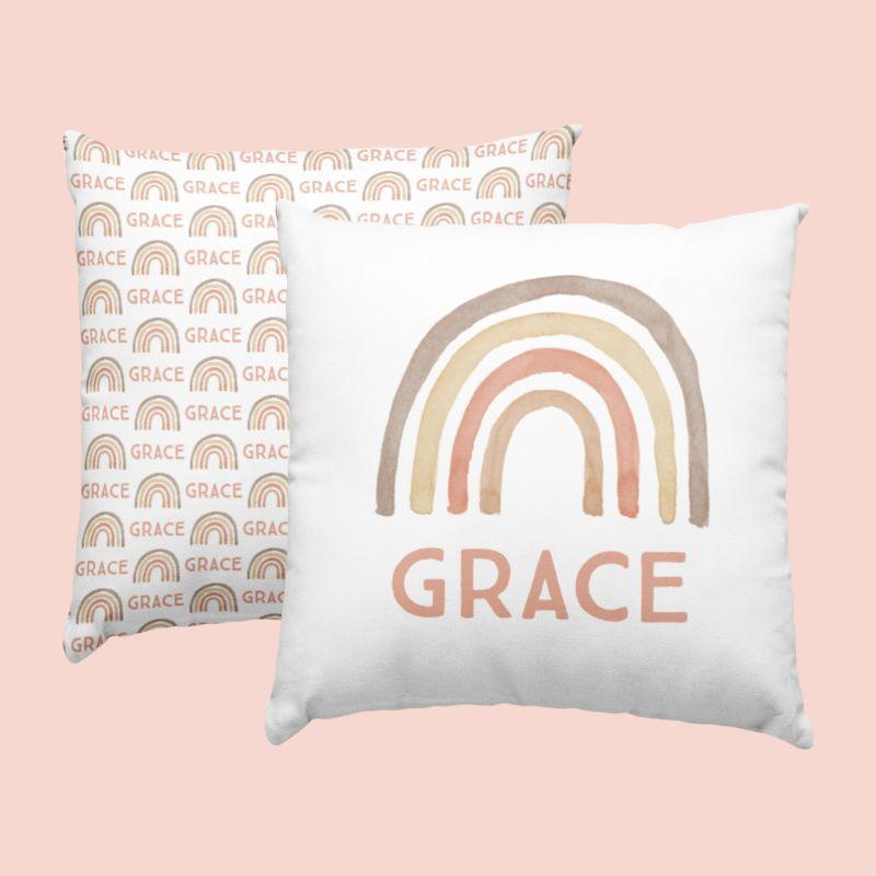 Sugar + Maple Custom Pillow | Centered Rainbow