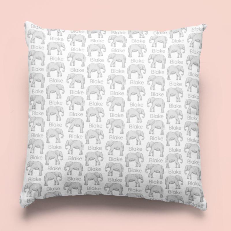 Sugar + Maple Custom Pillow | Elephants