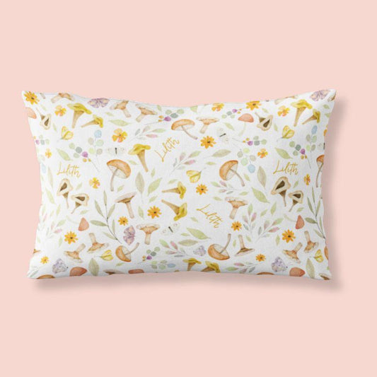 Sugar + Maple Custom Pillow | Whimsical Mushroom
