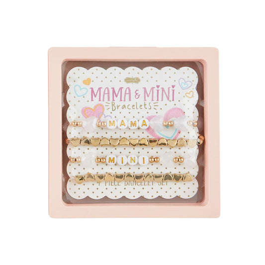 Light Pink Mama And Mini Beaded Bracelets