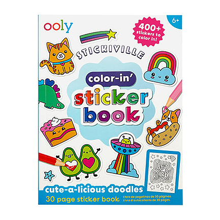 Color-in' Sticker Book: Cute-A-Licious Doodles