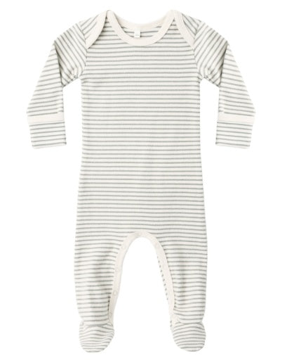 BABY FOOTIE LAUREL MICROSTRIPE