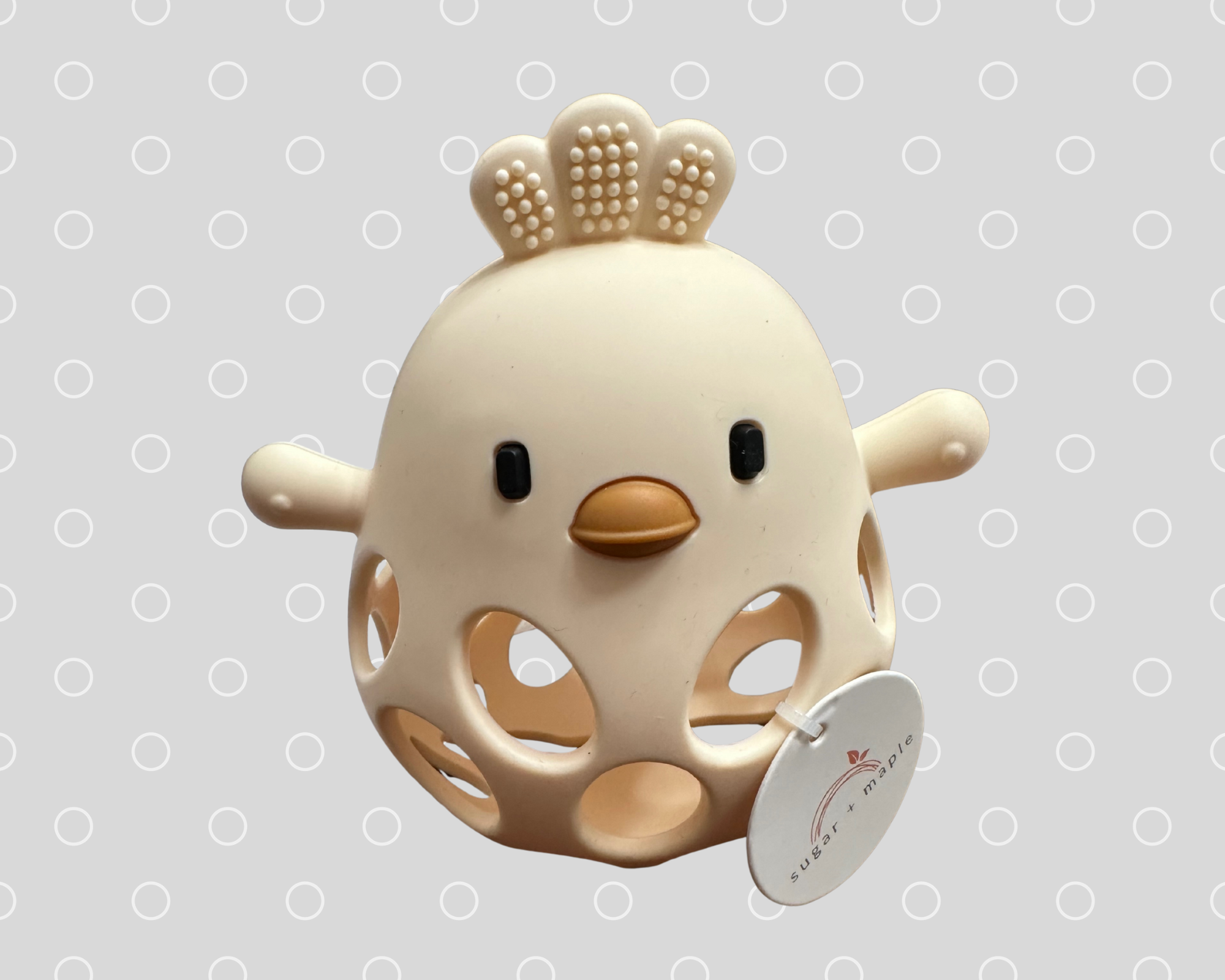 Silicone Chicken Teether-Cream