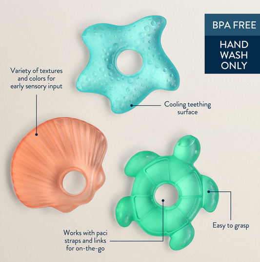 Cutie Coolers -Seaside Water Filled Teethers - 3 pack