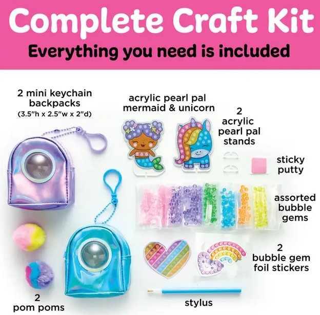 Bubble Gems Backpack Keychains Diamond Painting Kit