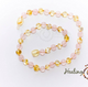 Adult Liquid Gold/Rose Quartz Gemstone 18in