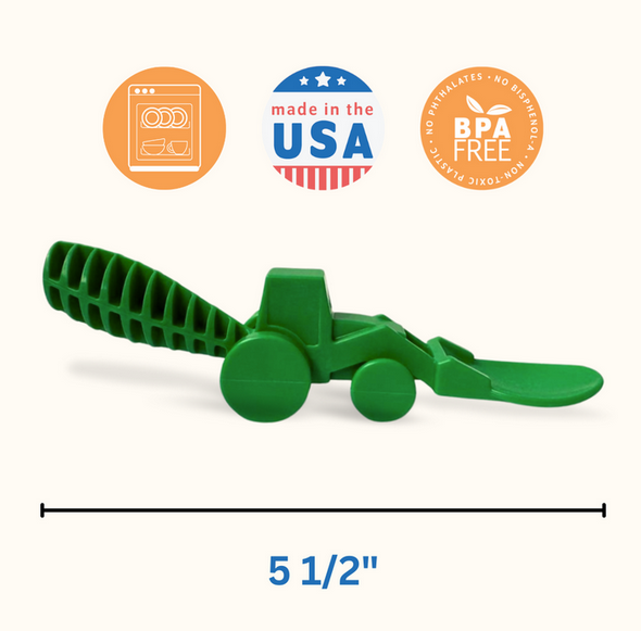 Constructive Eating - Green Tractor Untensils Set