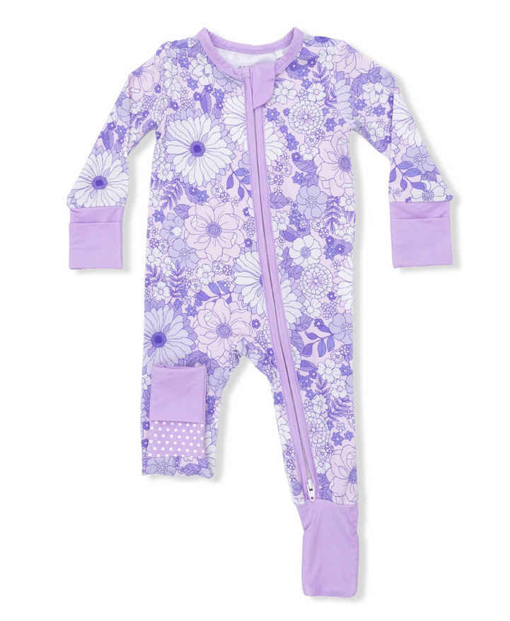 Lacy Lavender Floral - Convertible Romper