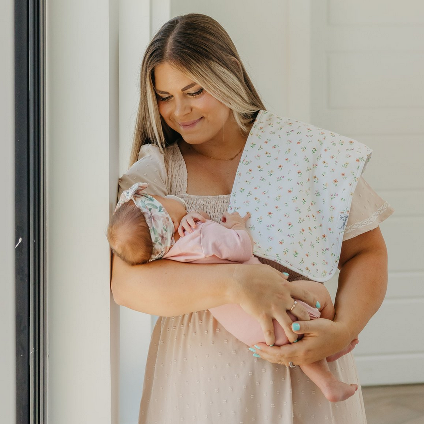 Copper Pearl Natalie Burp Cloth Set