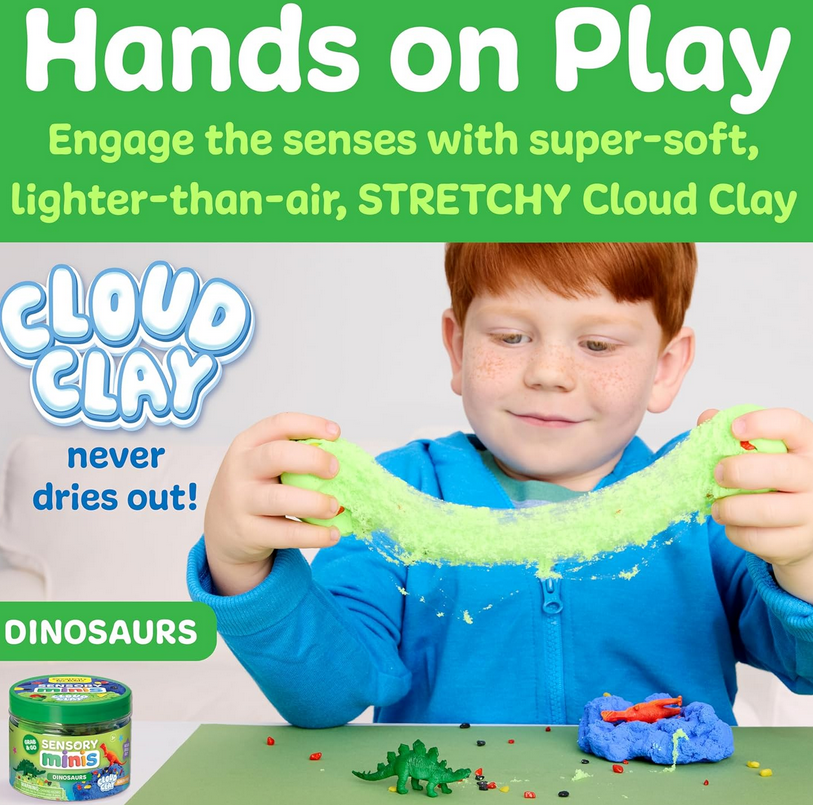 Sensory Minis Dinosaurs Cloud Clay
