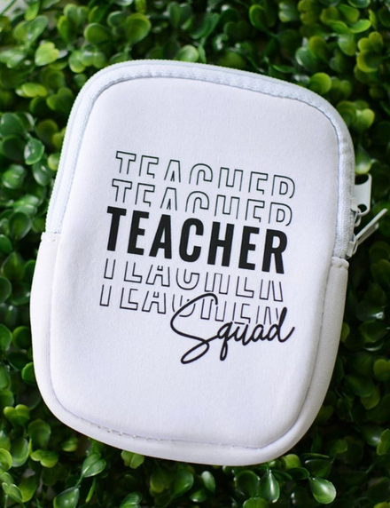 Teacher Squad Water Bottle Tumbler Pouch Wallet