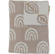 Taupe Rainbow Plush Blanket