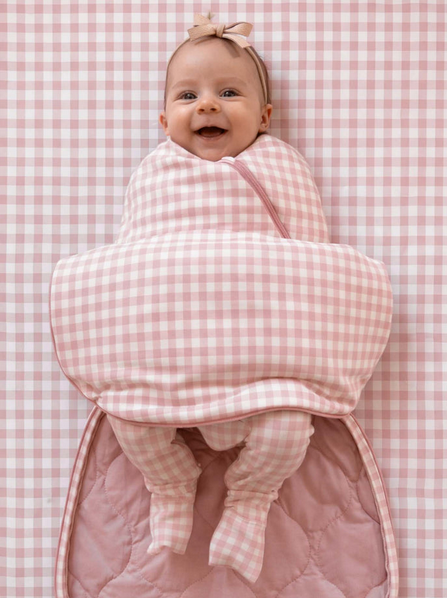 günamüna  Swaddle 1.0 - Pink Gingham 0-3 Months