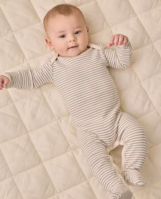 BABY FOOTIE LAUREL MICROSTRIPE