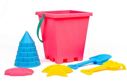 Toysmith 6-Piece Set Pink Sand Bucket Set