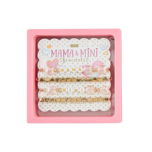 Pink Mama And Mini Beaded Bracelets