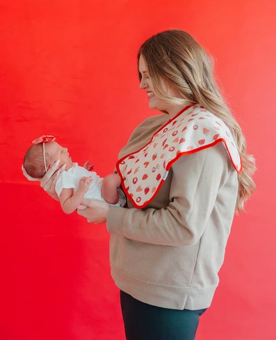 Copper Pearl Clementine Burp Cloth