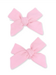 Solid Candy Pink - 2 Pack Bow Clips