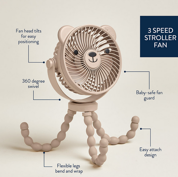 Itzy Breeze 3-Speed Stroller Fan