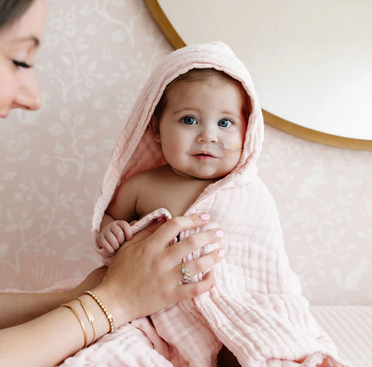 *Blush Infant Hooded Bath Towel