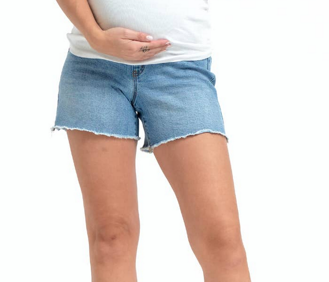 5" Maternity D.A.D Jean Shorts w/ Bellyband in Jocelyn