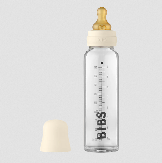 BIBS Baby Glass Bottle Complete Set -8oz-Ivory