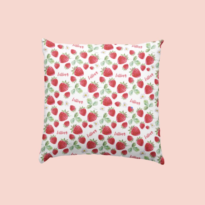 Sugar + Maple Custom Pillow | Sweet Strawberry