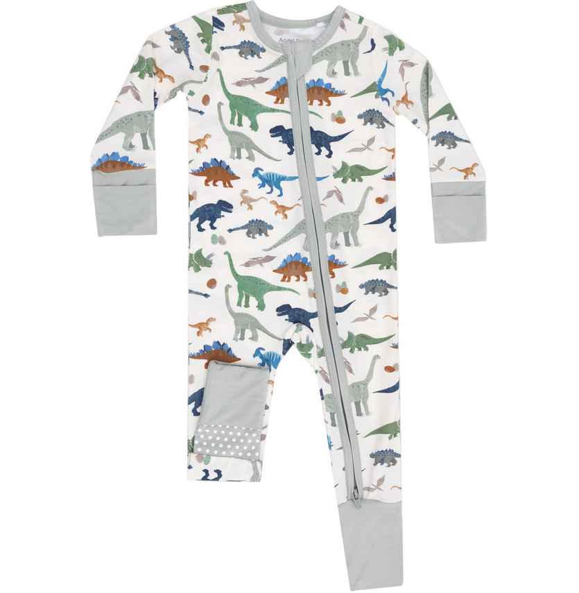 Washy Dinos - 2 Way Zipper Romper