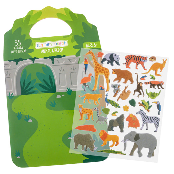 Reusable Puffy Sticker Books-Zoo