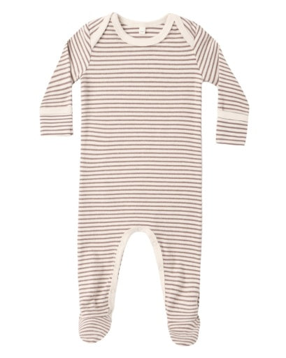 BABY FOOTIE COCOA MICROSTRIPE