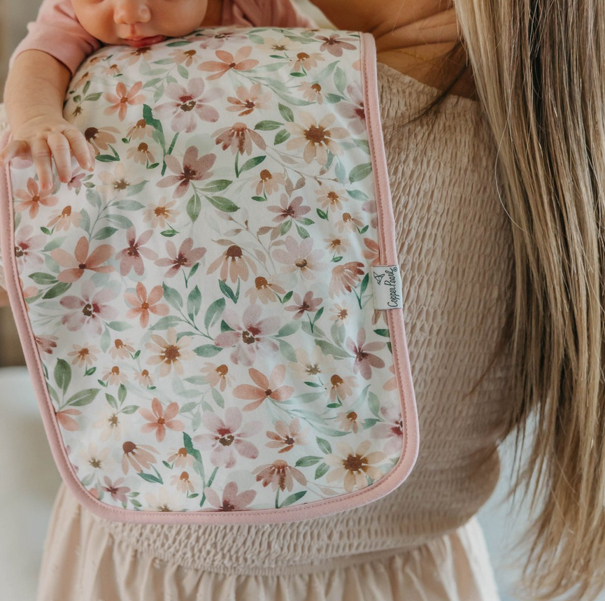 Copper Pearl Natalie Burp Cloth Set