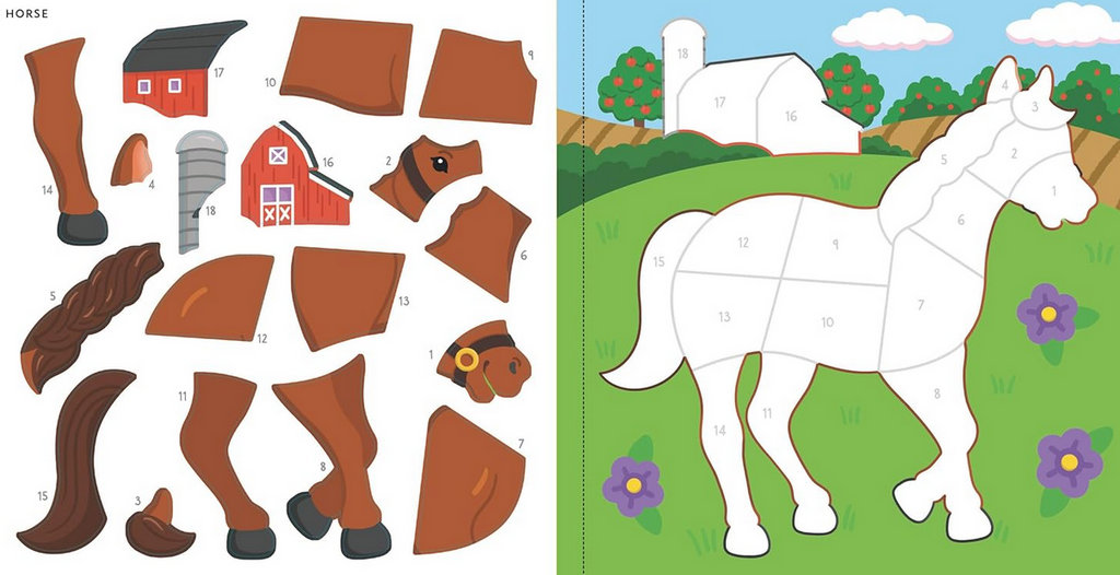 My First Color-by-Sticker Book -- Farm Animals