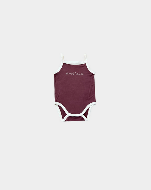 * America Burgundy/Cream - Bodysuit