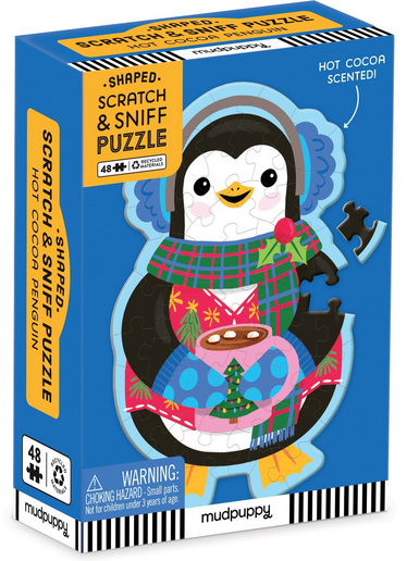 Puzzle 48 Mini Scratch Sniff Hot Cocoa Penguin