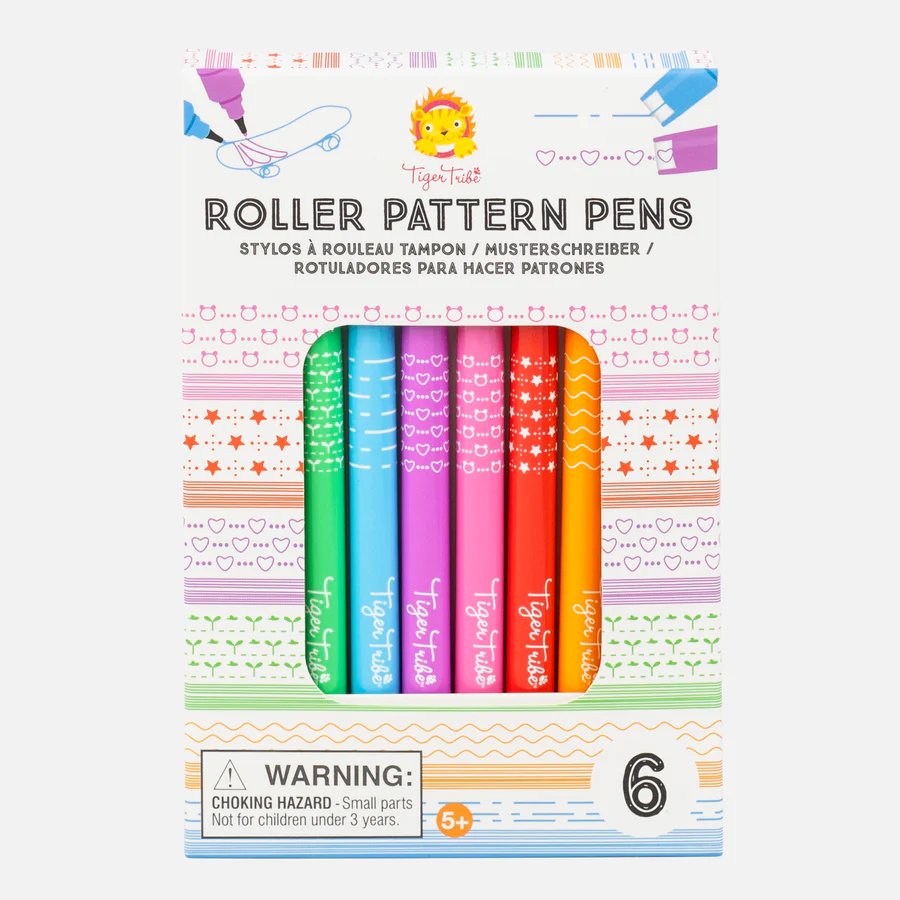 Roller Pattern Pens - 6 pack