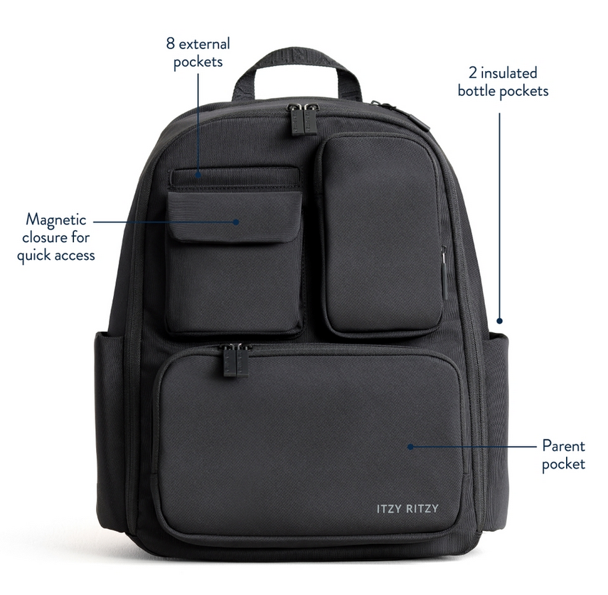 Belong Utility Diaper Bag Backpack | Black