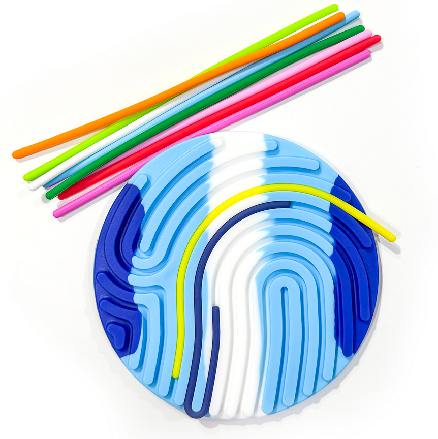 Round Silly Tubes, Blue - Sensory Toy