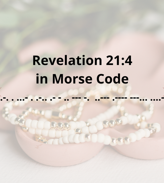 Revelation 21:4 Morse Code Bracelet
