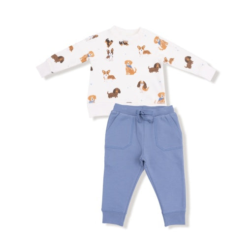 Best Friend Dogs - French Terry - Uni - Raglan Sweatshirt + Jogger Set