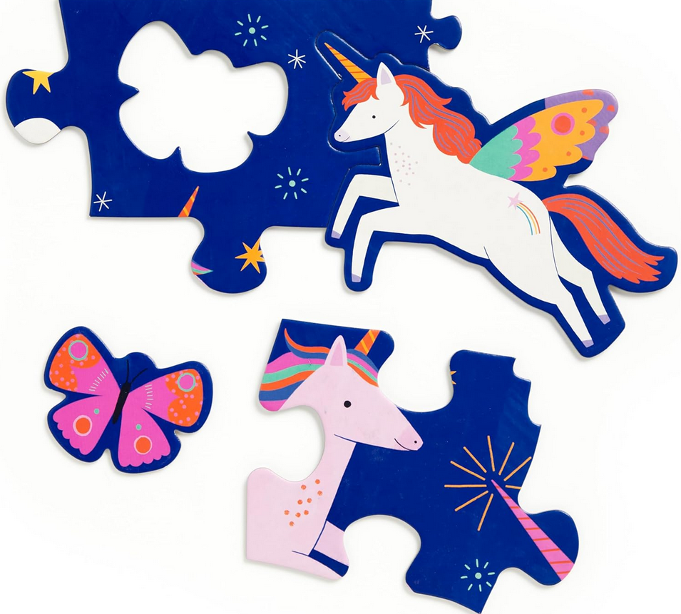 Unicorn Magic 25 Piece Floor Puzzle with Shaped Pieces